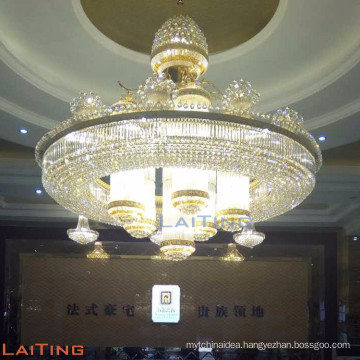 Huge size crystal ceiling hall lighting church chandelier